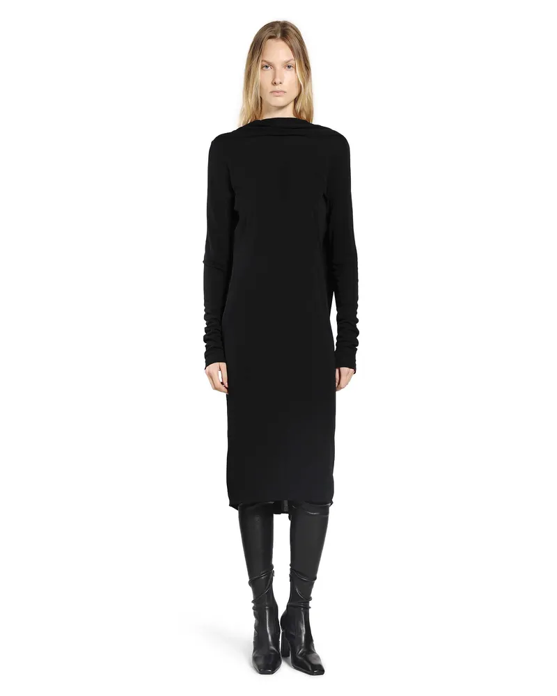 Totême Viscose Cocoon Cape Midi Dress Black