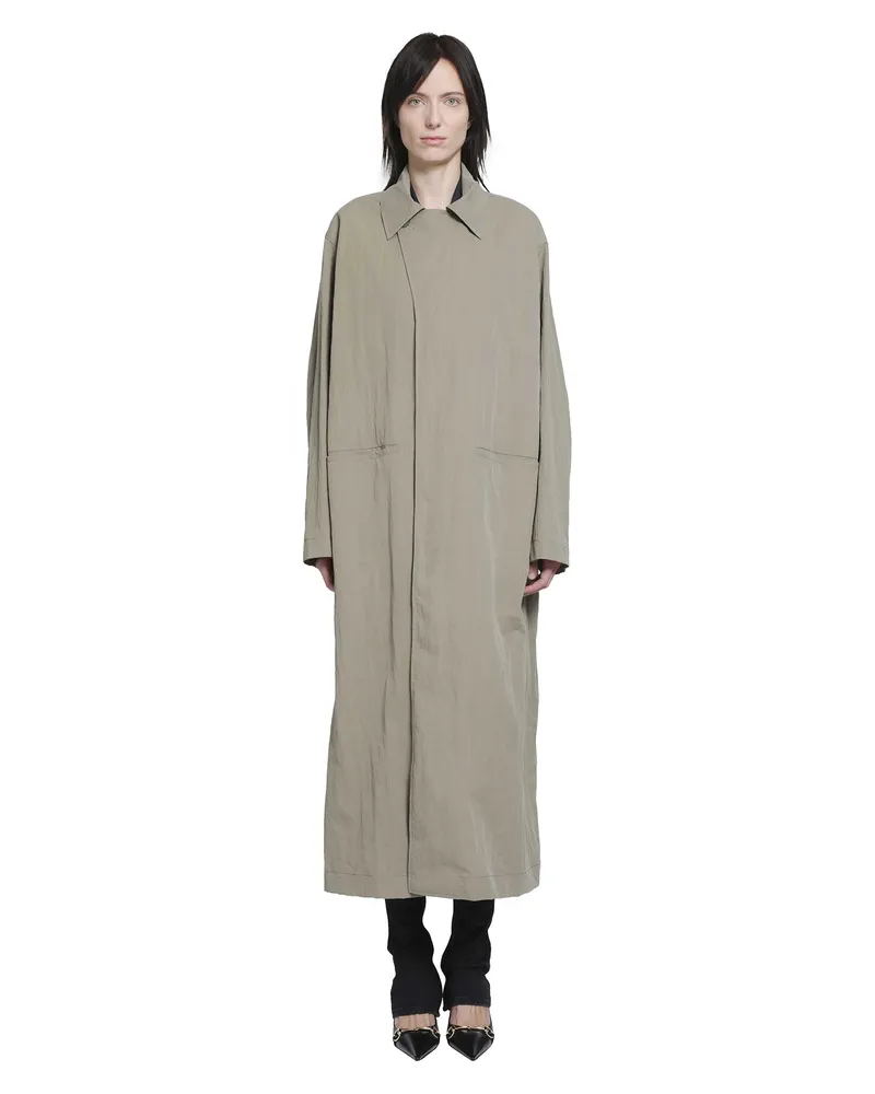 Gucci Washed Matte Nylon Coat Beige