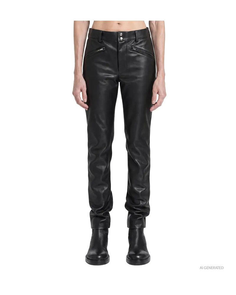 Sacai Faux Leather Pants Black