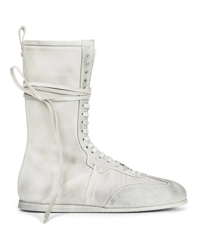 Ann Demeulemeester Fides Soft High-Top Boxing Sneakers Off-white