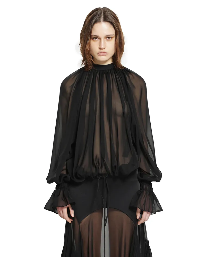 Ann Demeulemeester Celin Balloon Top Black