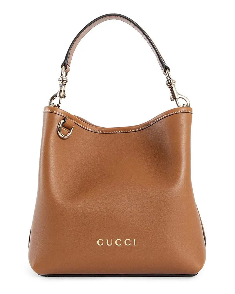Gucci Mini secchiello GG Emblem Brown