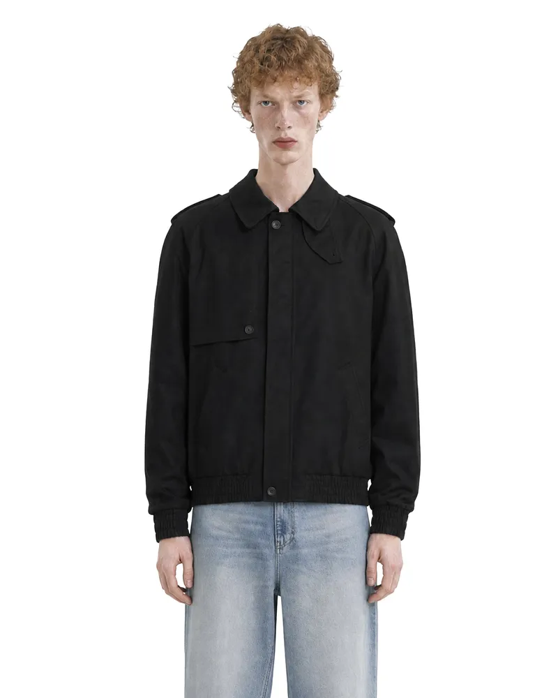 Maison Margiela Cotton Twill Jacket Black