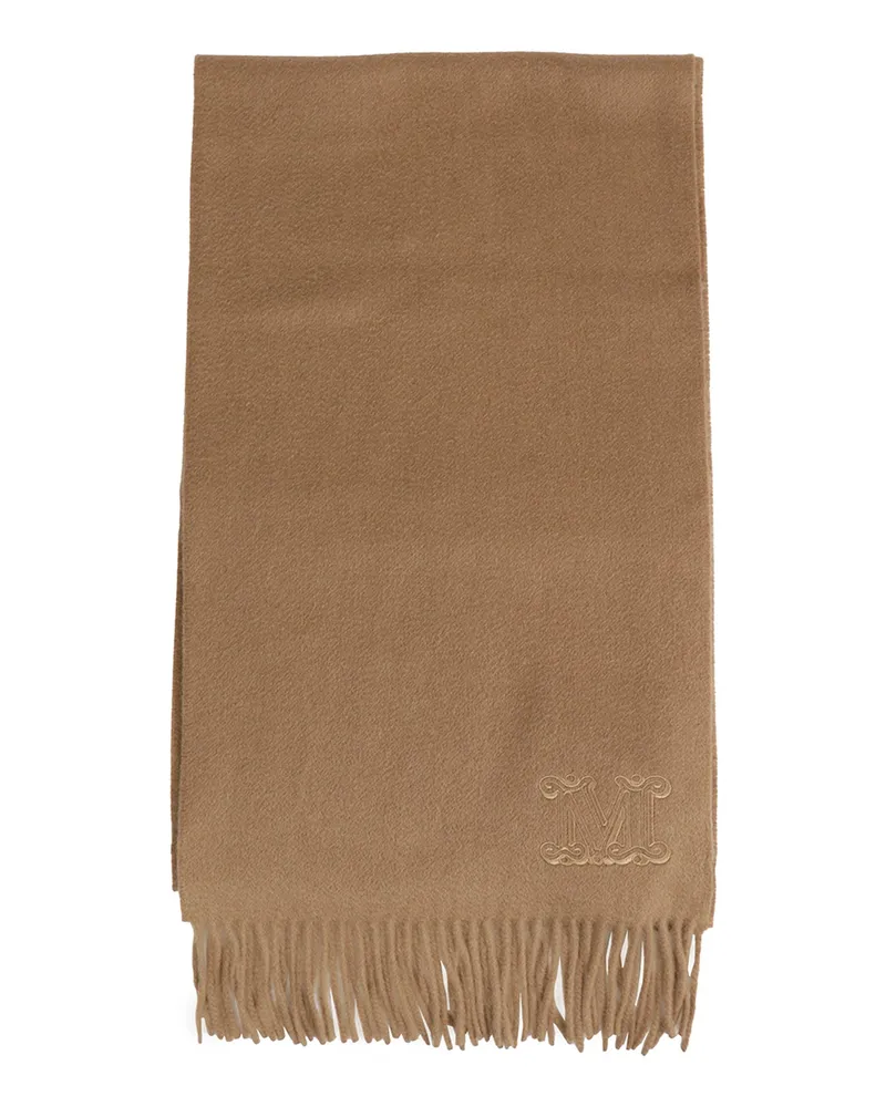 Max Mara Monogram Cashmere Scarf Beige