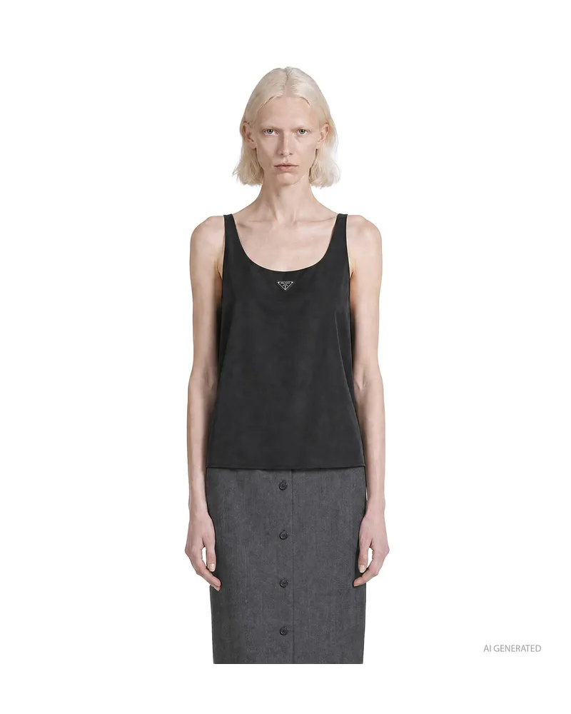 Prada Re-Nylon Tank Top Black