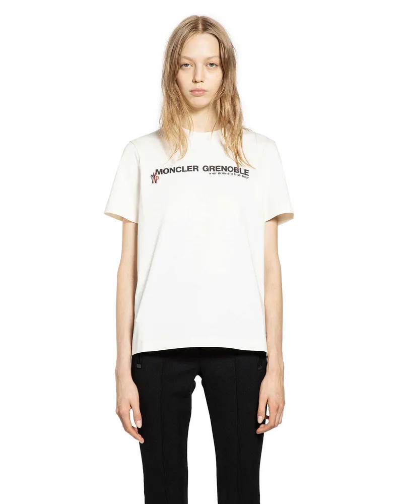 Moncler WOMAN WHITE T-SHIRTS & TANK TOPS White