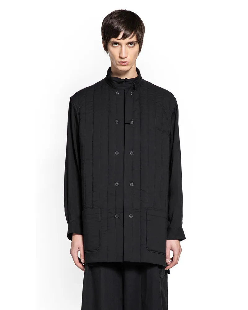 Yohji Yamamoto Padded Shirt Jacket Black