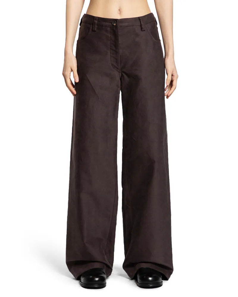 Ziggy Chen Straight Leg Trousers Brown