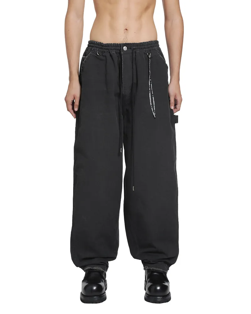 Mastermind World Stonewashed Wide Easy Pantier Pants Black