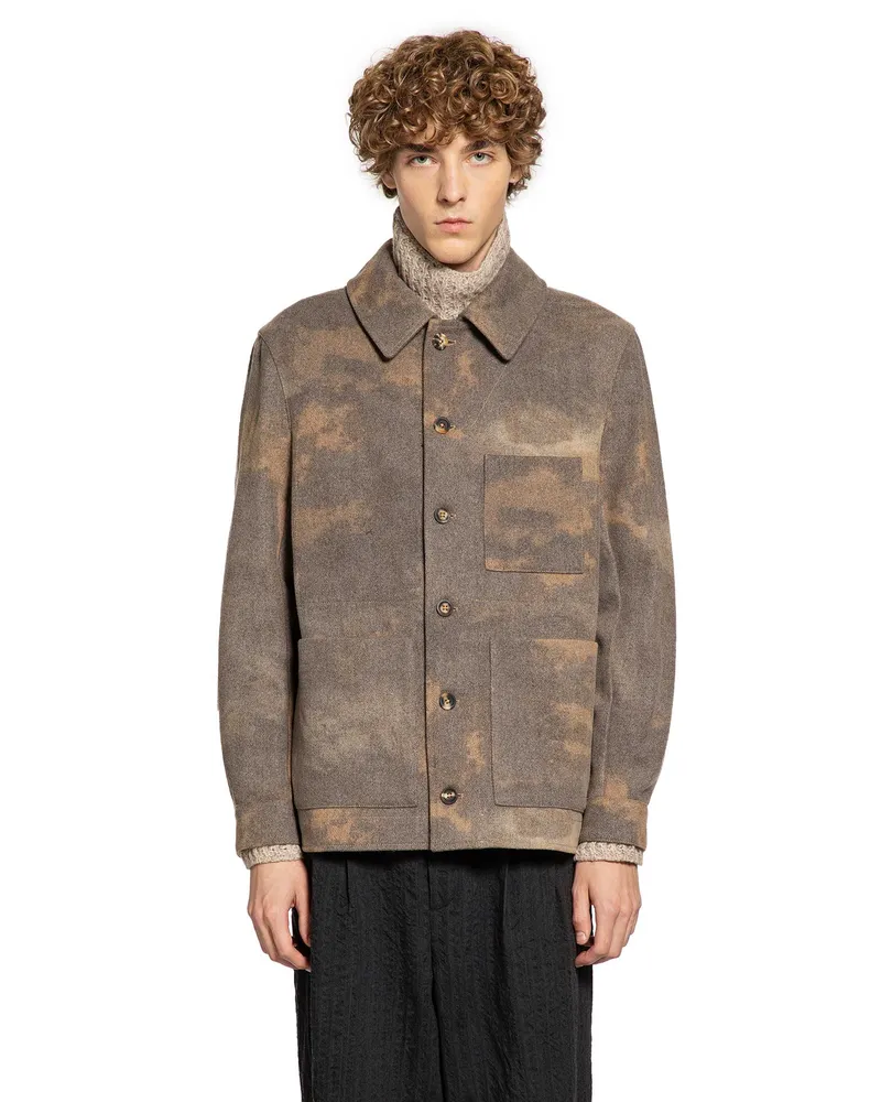 forme d'expression Felt Jacket Brown