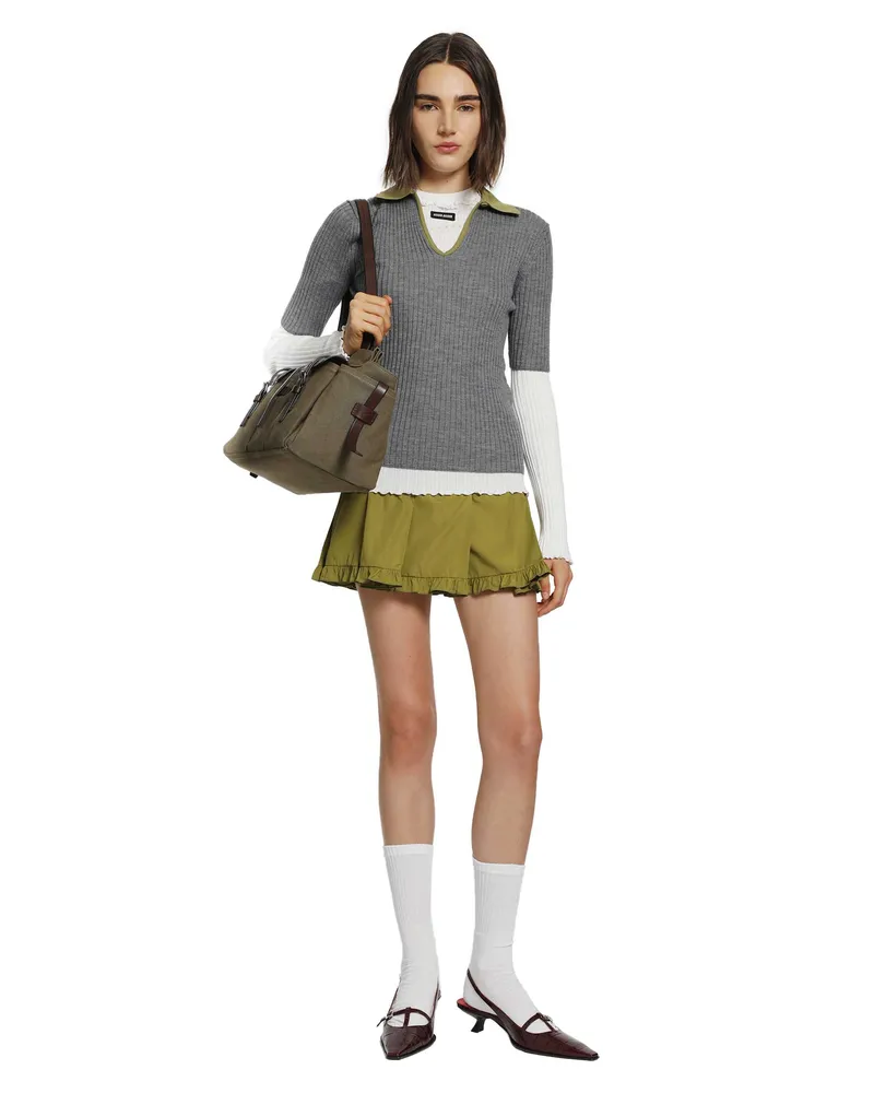 Miu Miu Silk Sweater White
