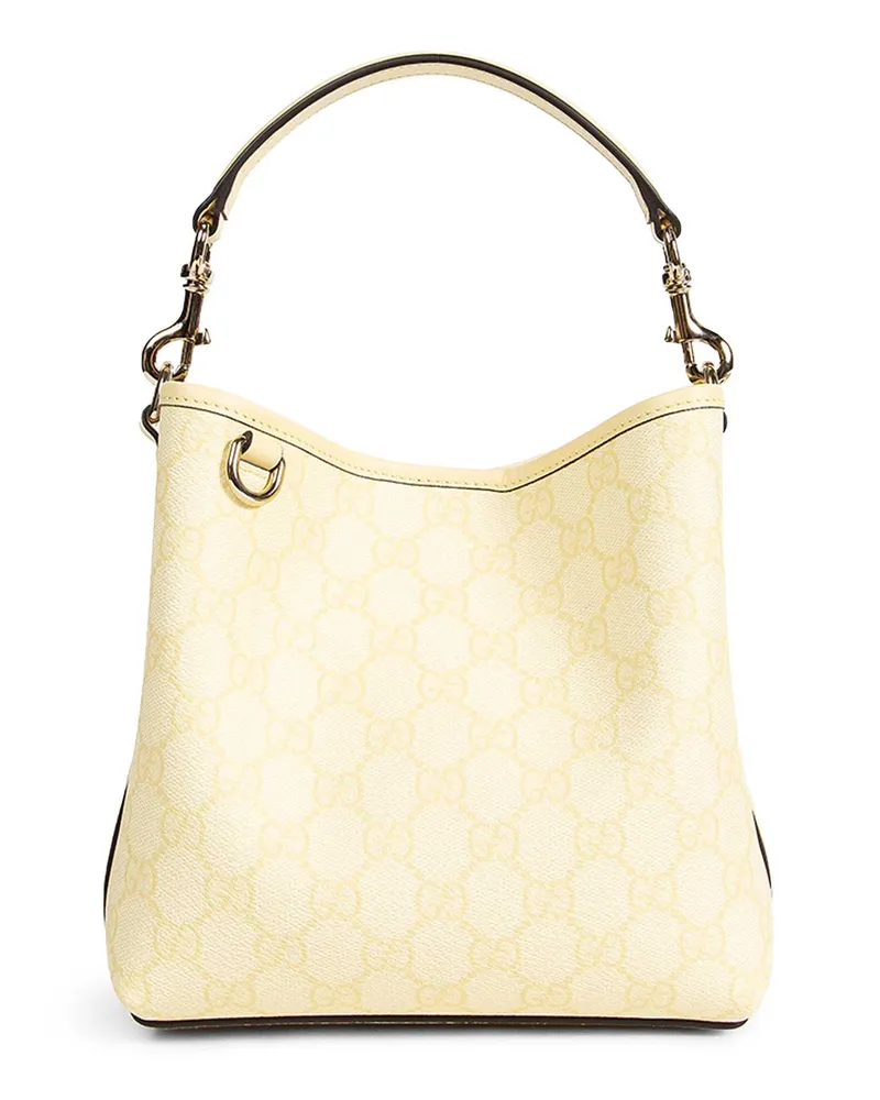 Gucci GG Emblem Small Bucket Bag Yellow