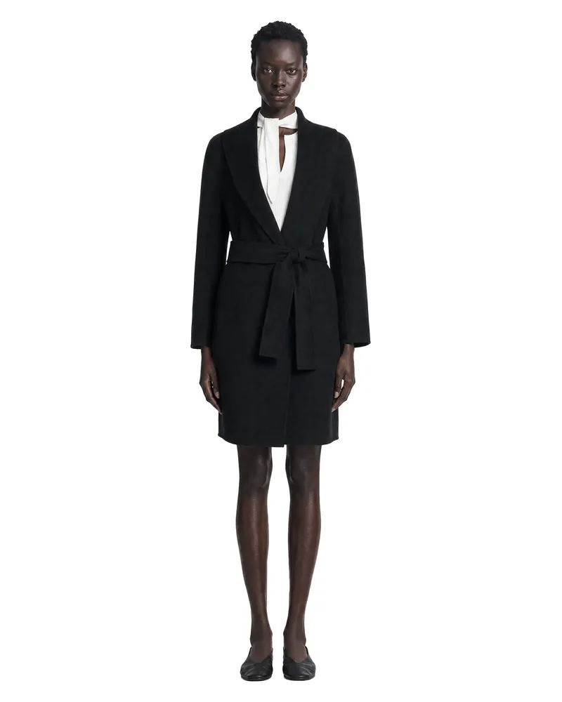 Max Mara Double Face Wool Coat Black