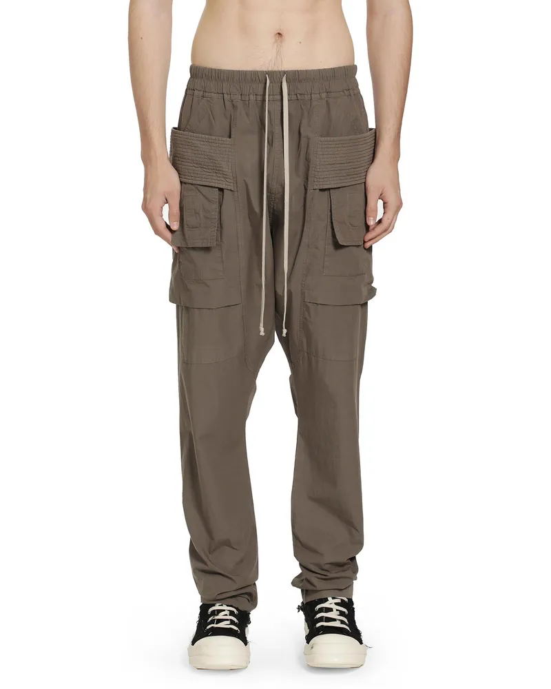 DRKSHDW by Rick Owens Temple Creatch Cargo Drawstring Brown