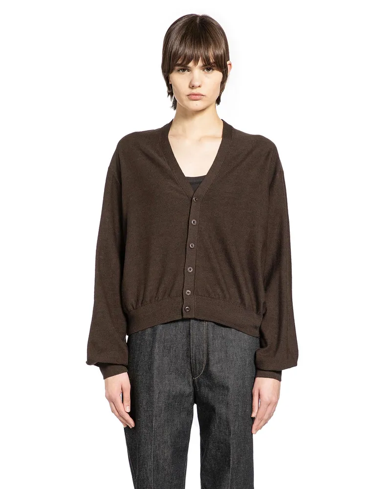 Christophe Lemaire Twisted Cardigan Brown