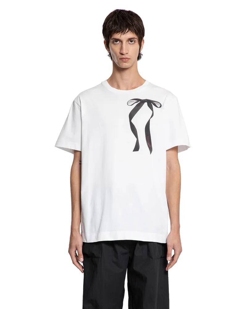 Simone Rocha Ribbon Tail Print T-Shirt White