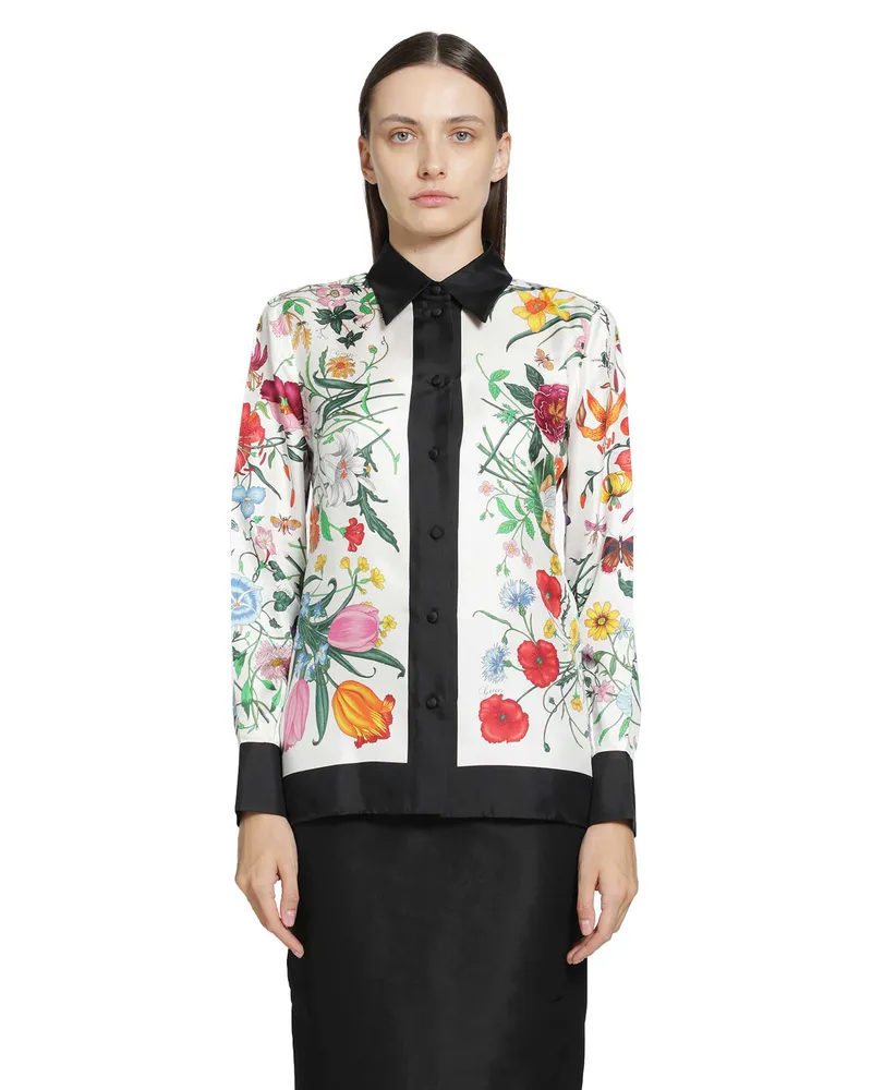 Gucci Printed Silk Shirt Multicolor