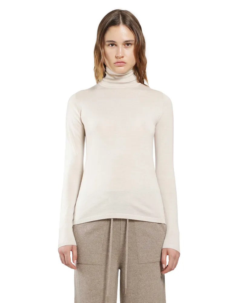 Max Mara Wool Yarn Sweater White