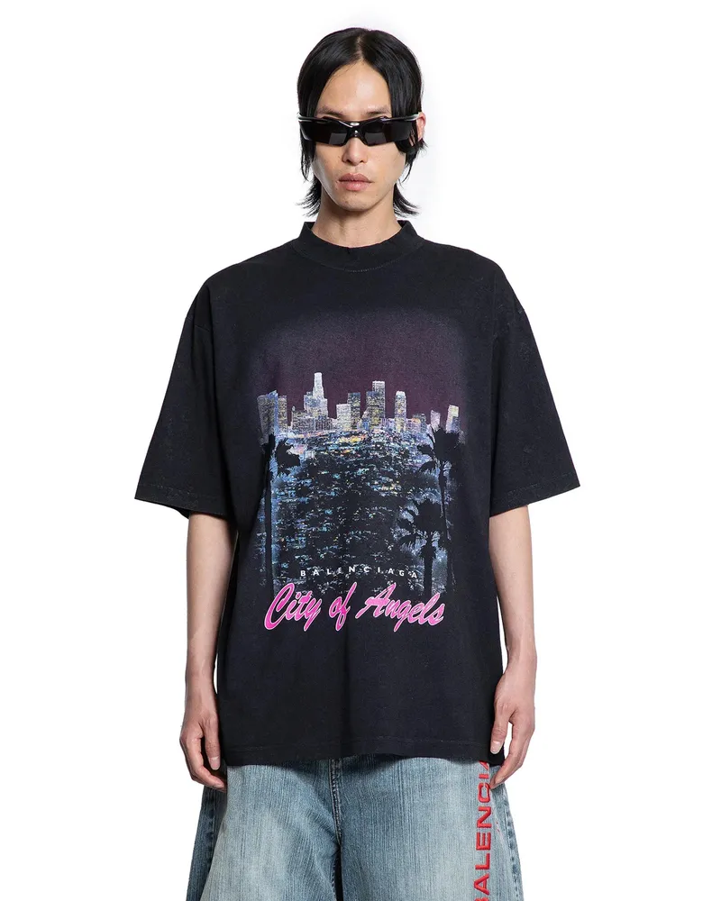 Balenciaga City Of Angels T-Shirt Medium Fit Black