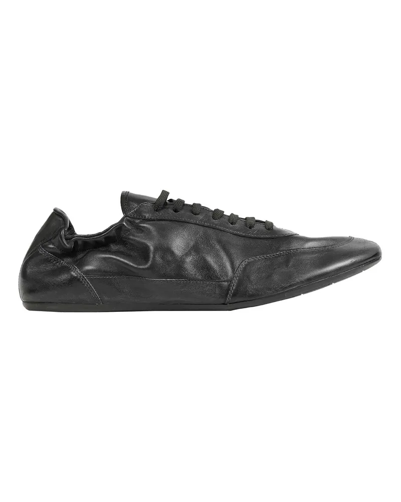 Prada Collapse Leather Sneakers Black