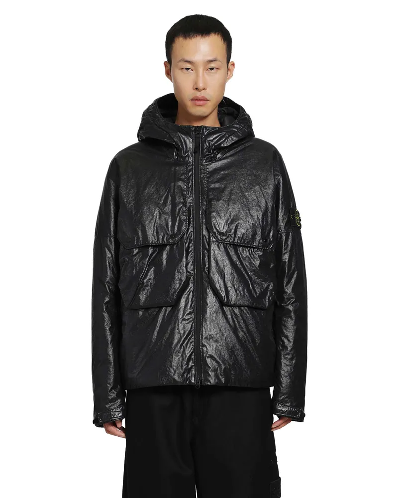 Stone Island 4100056 Hooded Down jacket Black