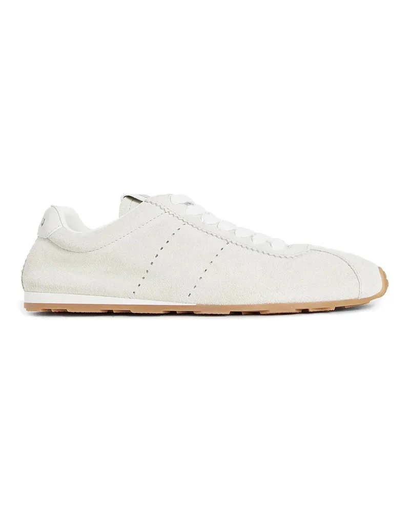 Miu Miu Suede Sneakers White