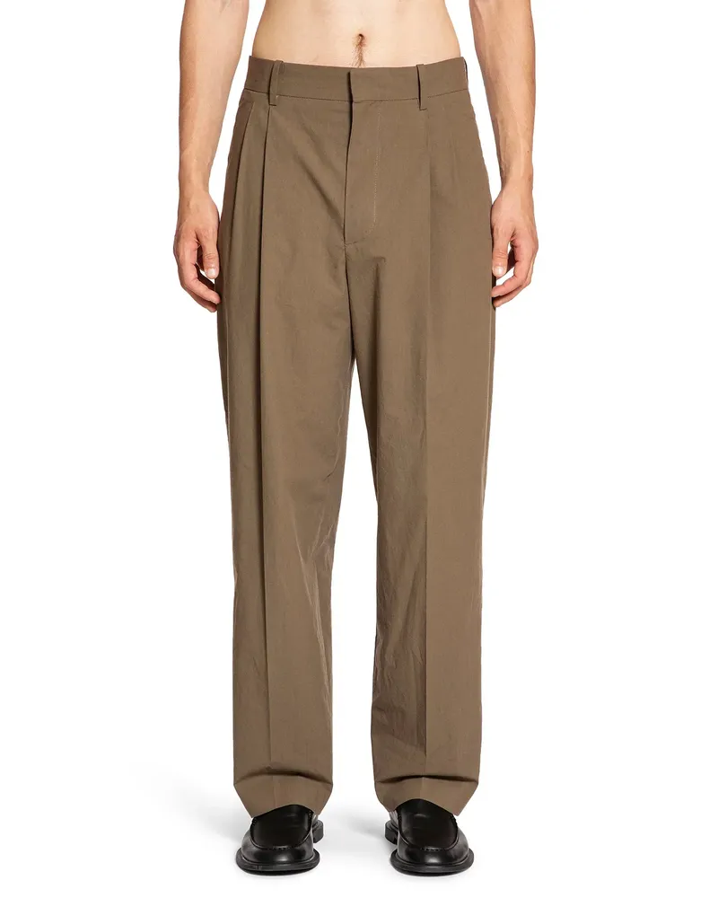 The Row Pantaloni Silas in cotone Brown