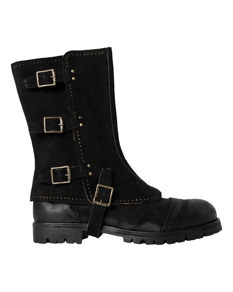 Ziggy Chen Removable Gaiter Boots Black