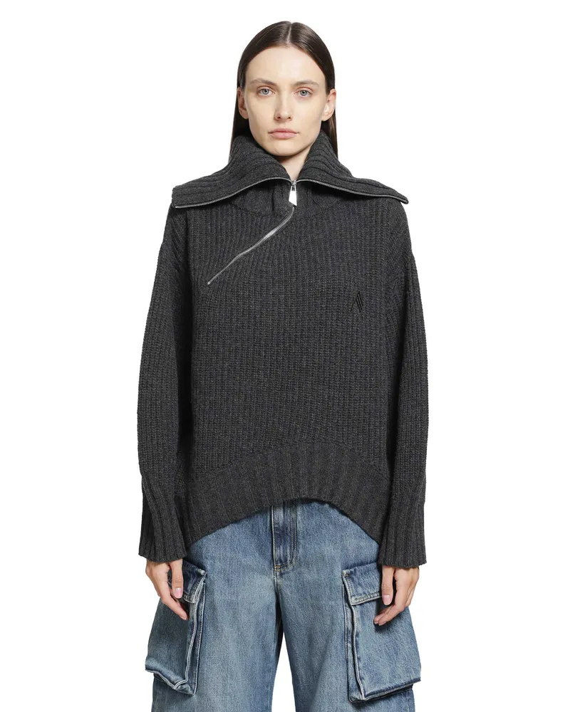 ATTICO Wool Cashmere Sweater Grey