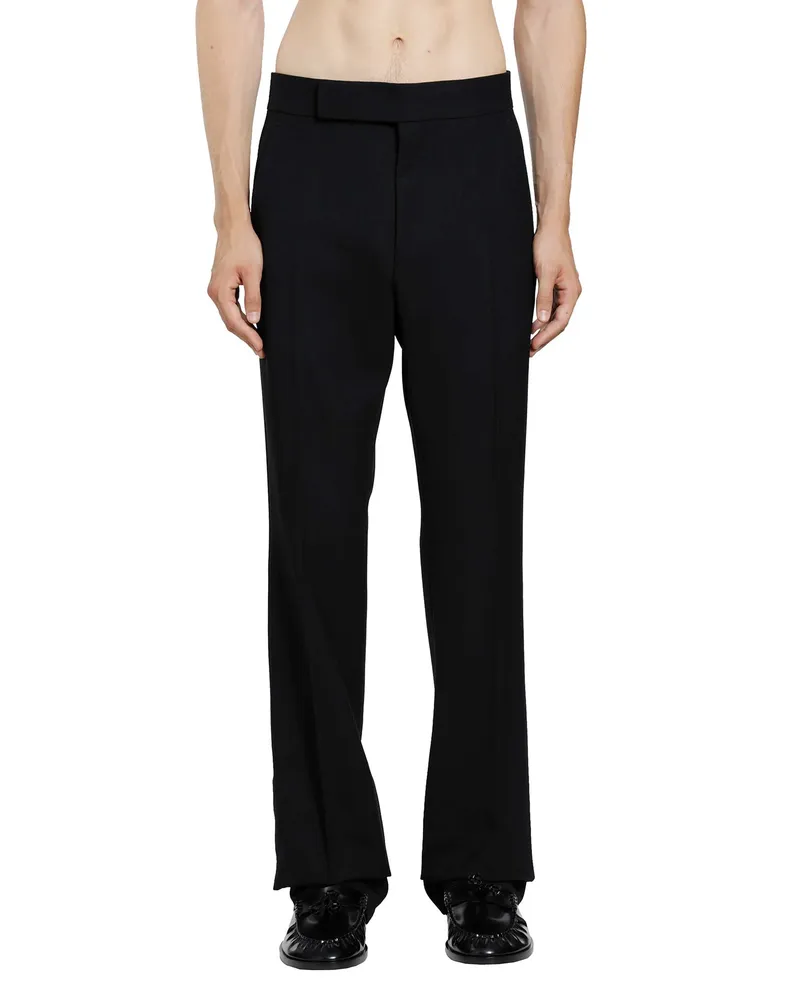 Tom Ford High-Twist Wool Trousers Black