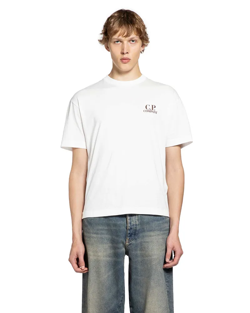 C.P. Company C. P. COMPANY MAN WHITE T-SHIRTS & TANK TOPS White
