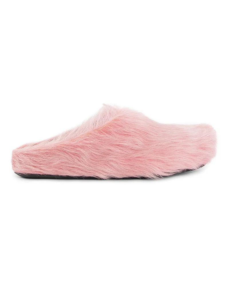 Marni Long-hair Calfskin Fussbett Sabot Pink