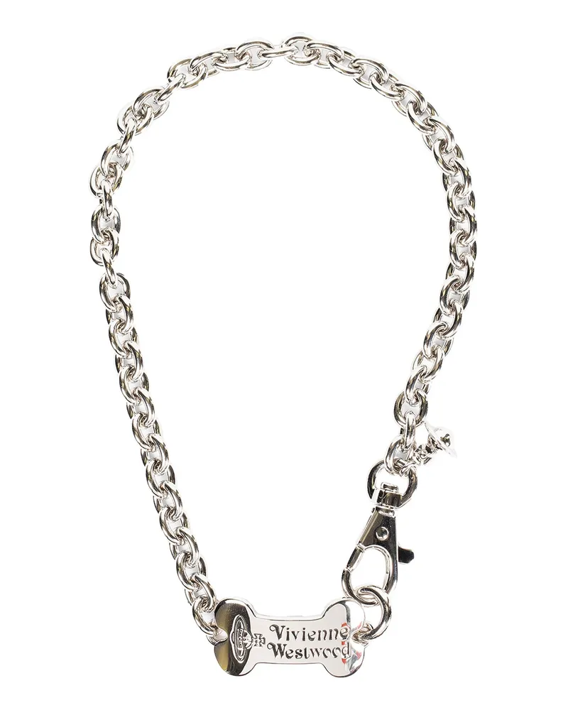 Vivienne Westwood Dog Tag Bracelet Silver