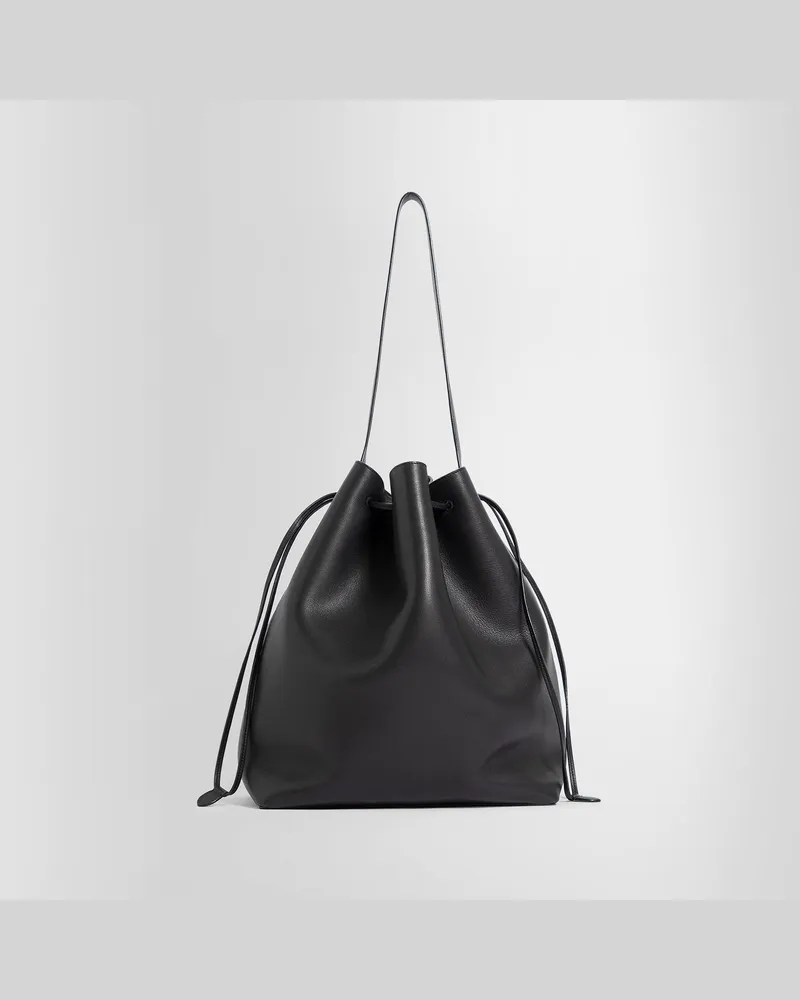 The Row Belvedere Bag In Saddle Leather Black