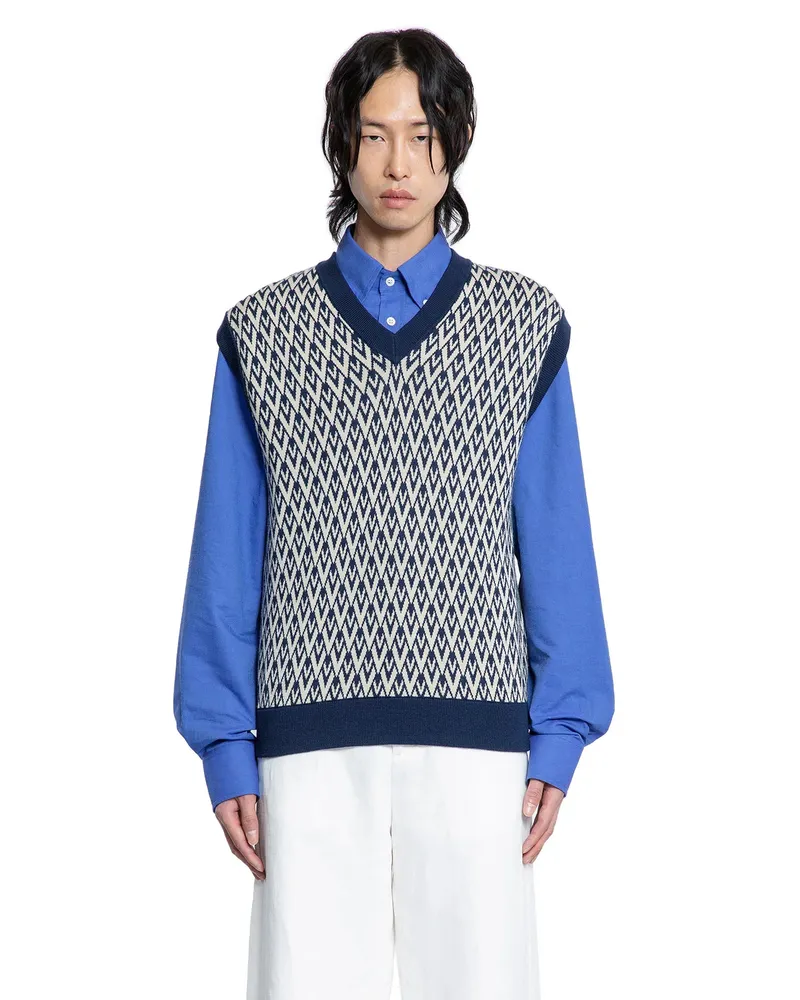 Valentino Garavani Gilet di lana con jacquard Toute la V Multicolor