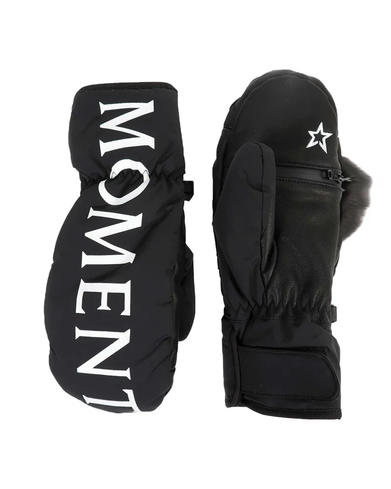 Perfect Moment Logo Mittens Black