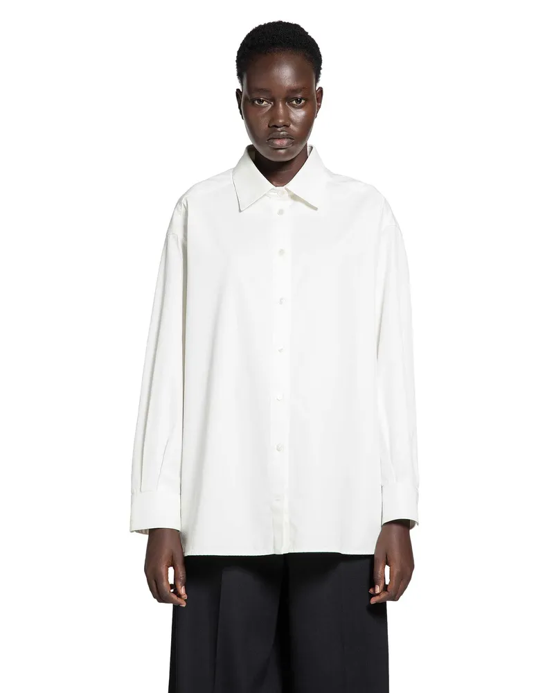 The Row Luka Shirt in Cotton White