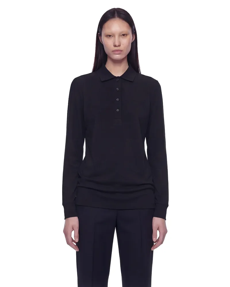 Courrèges Oversized Polo Shirt Black