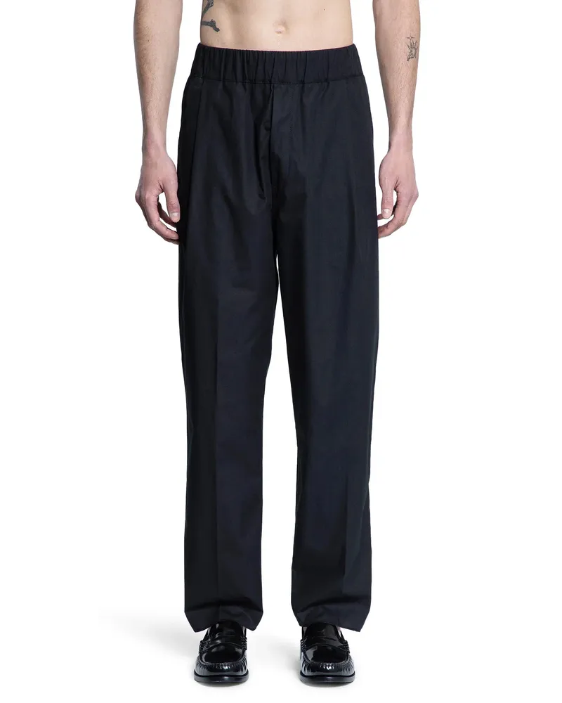 Laneus Cotton Poplin Pants Black