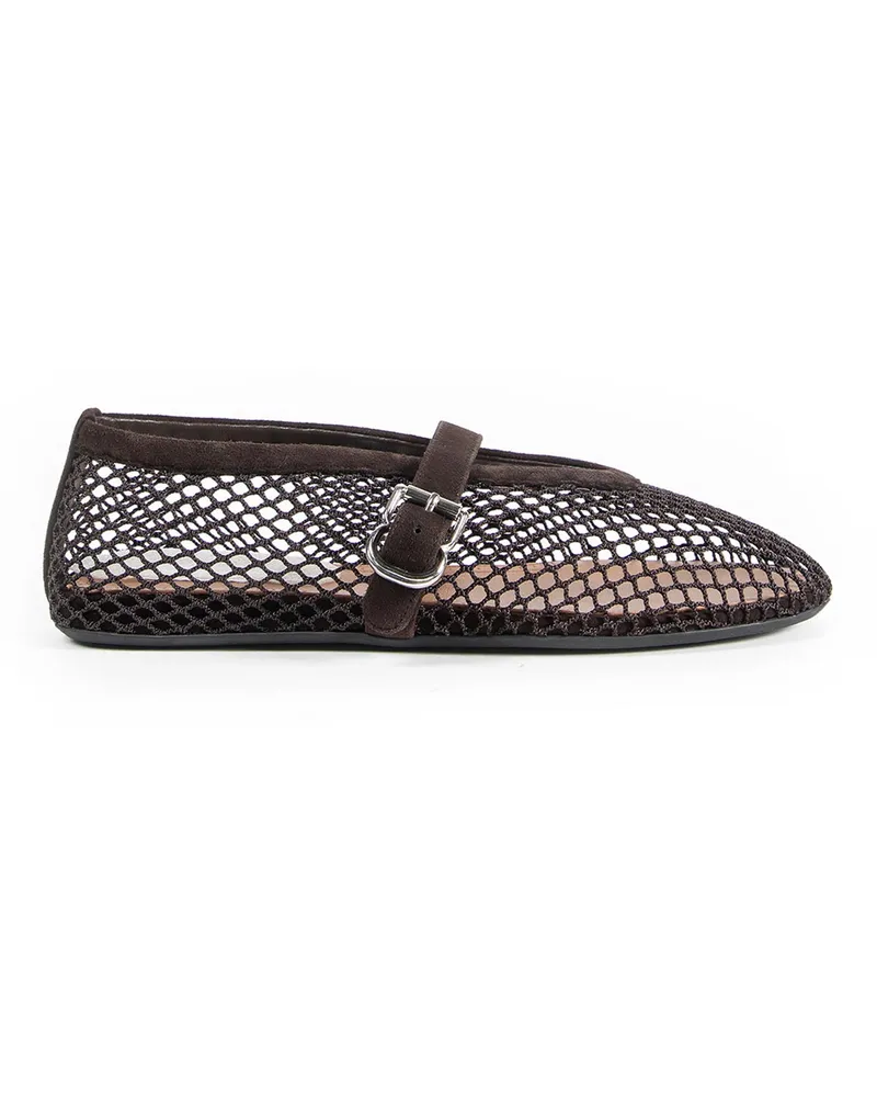 Alaïa Ballet Flats in Fishnet Brown