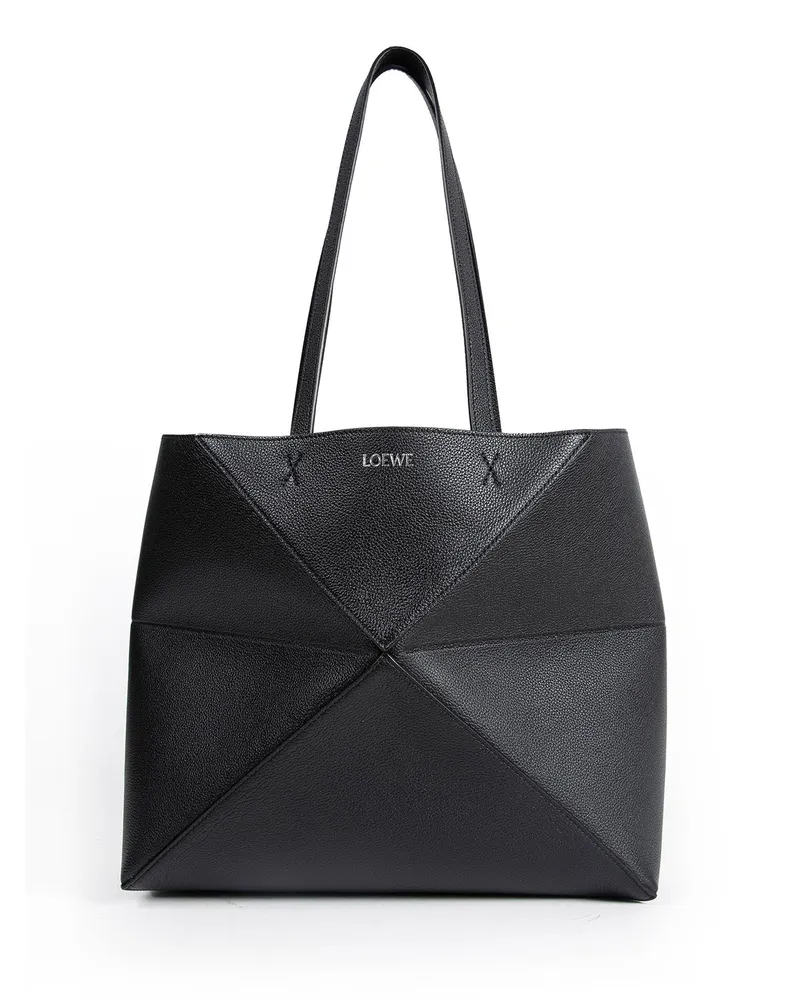 Loewe Medium horizontal Puzzle Fold tote Black