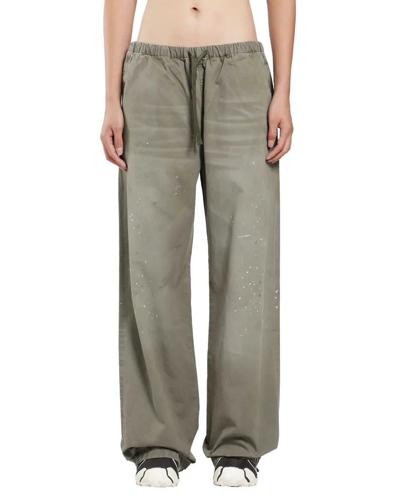 Acne Studios Washed Cotton Drawstring Trousers Grey