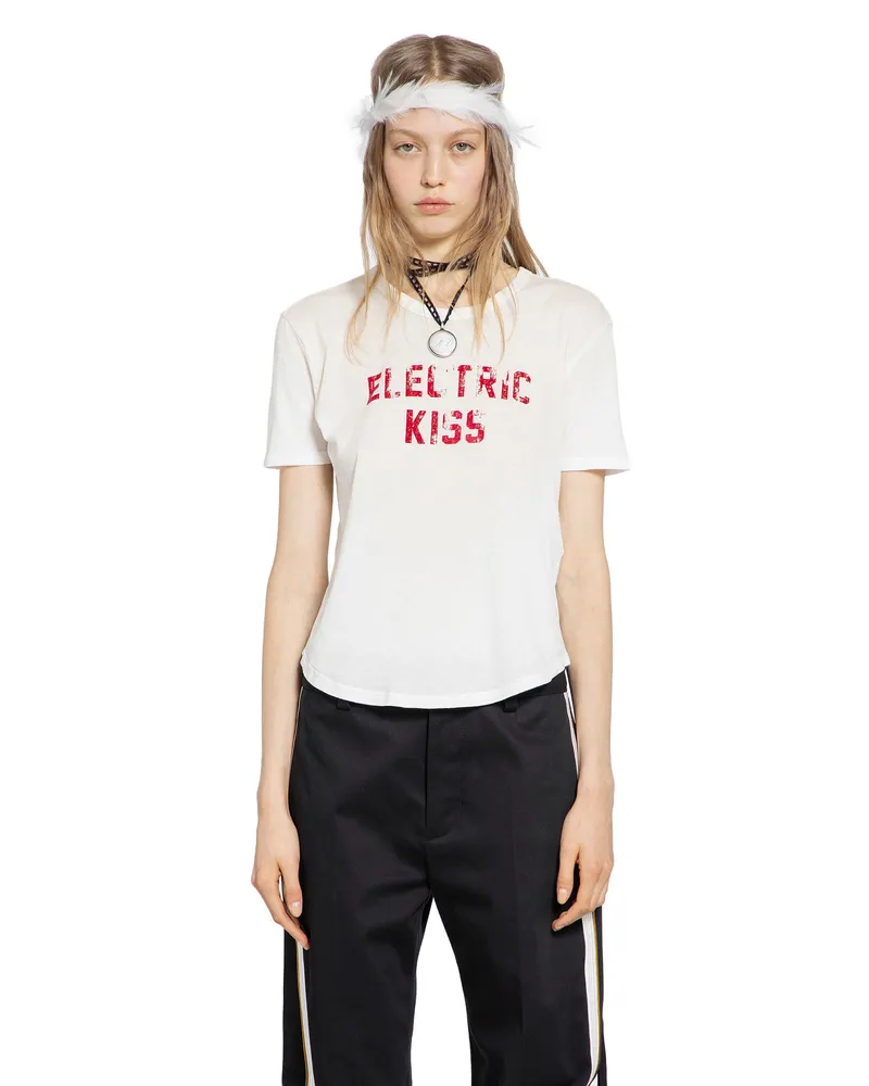 Ann Demeulemeester Floor Micro ''Electric Kiss'' T-Shirt Black
