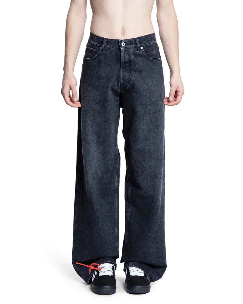 OFF-WHITE MAN BLACK JEANS Black