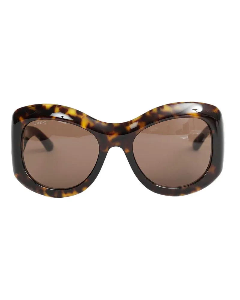 Gucci Round Frame Sunglasses Brown