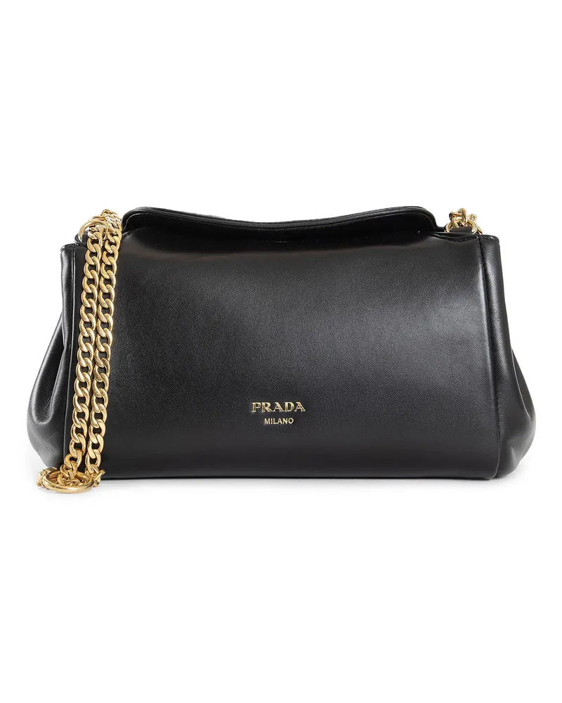 Prada Pattina Shoulder Bag Black