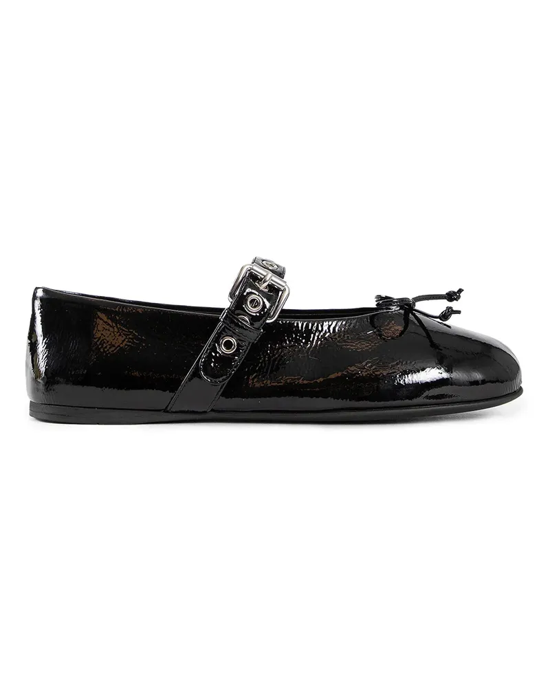 Miu Miu Patent Leather Ballerinas Black