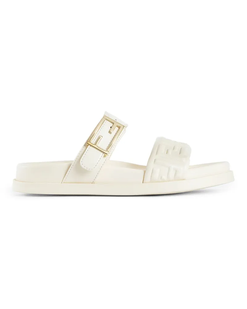 Fendi Feel Nappa Sandals White