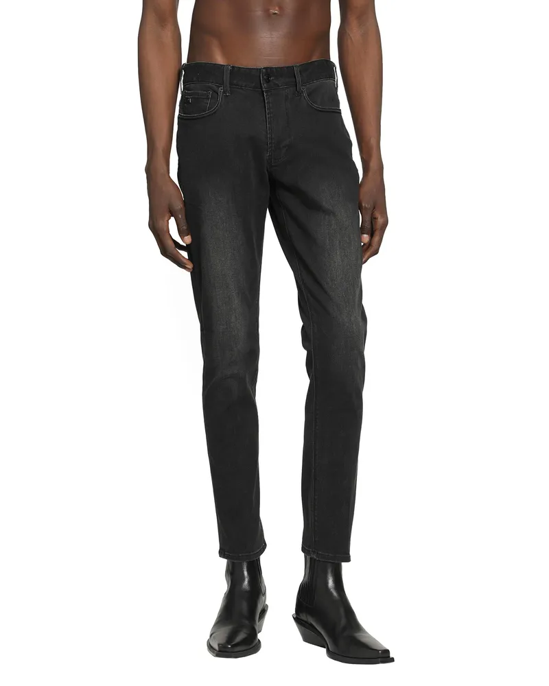 Emporio Armani 5 Pocket Straight-Leg Jeans Grey