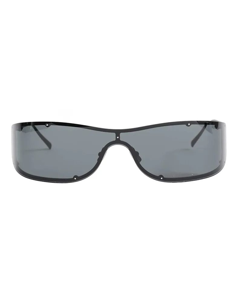 Saint Laurent Rimless Shield Sunglasses Black
